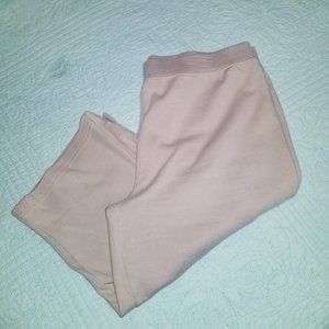 Beige Cropped Clam Digger Pull on Pants